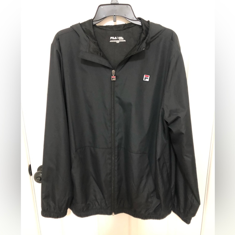 Fila Black Lightweight Jacket with Hood - Size Large - Picture 7 of 8